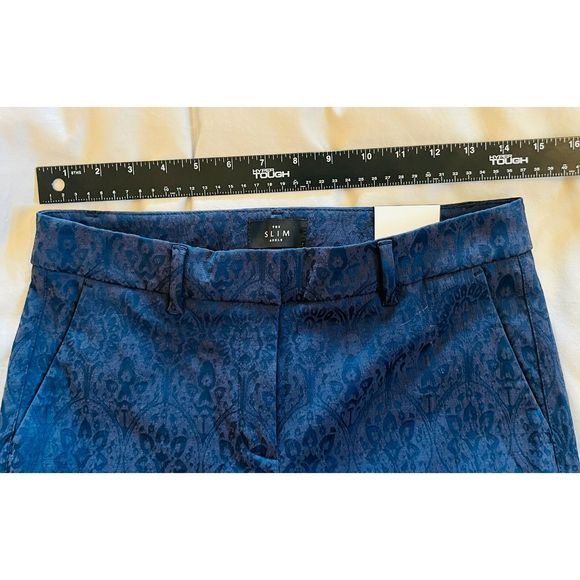 NWT White House Black Market Jacquard Blue Slim Ankle Size 2 $89 Whimsigoth - Picture 9 of 14
